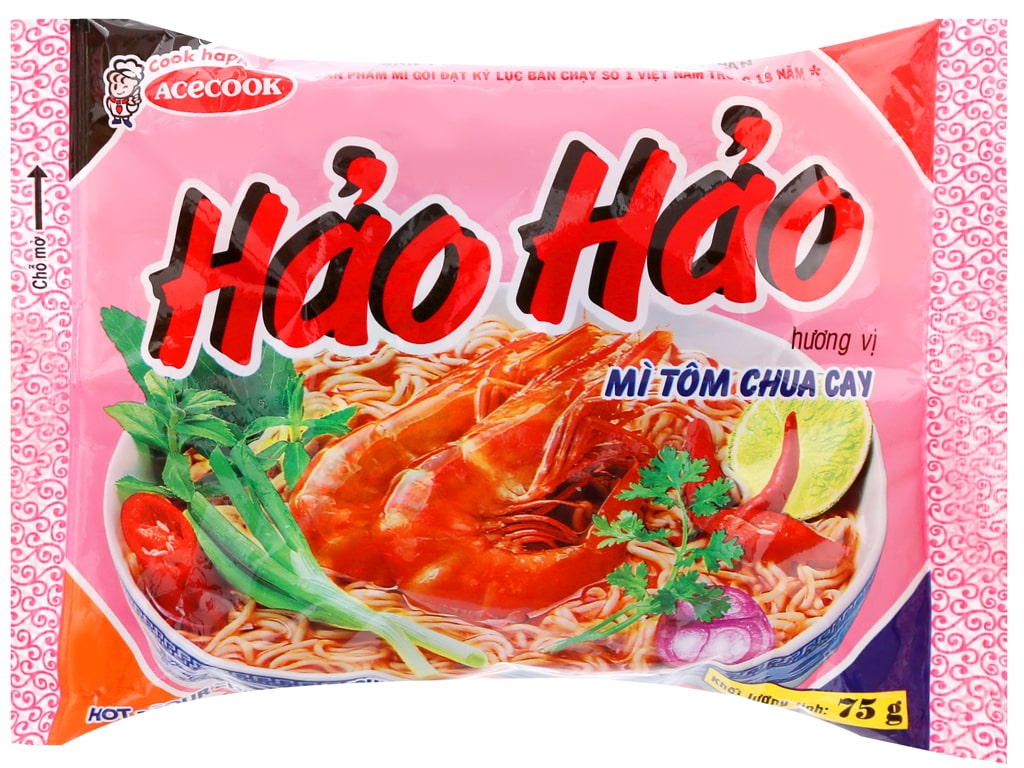 Mì Hảo Hảo vị tôm chua cay gói 75g