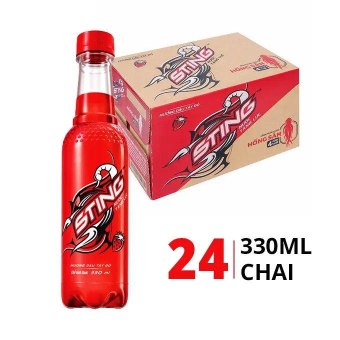 Thùng Sting hương dâu 330ml