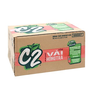 Thùng 24 chai hồng trà vải C2 455ml