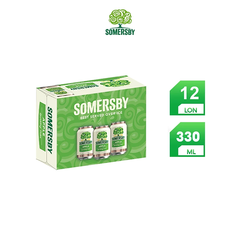 Thùng 12 Lon Nước Táo Lên Men Somersby Apple 330ml