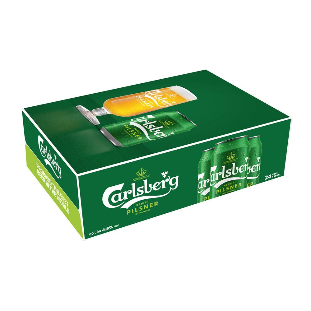 Thùng Bia Carlsberg Danish Pilsner lon 330ml