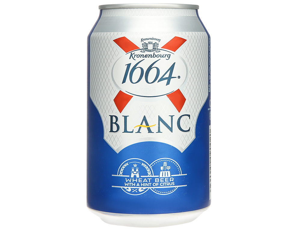 Thùng 24 lon bia Blanc 1664 330ml