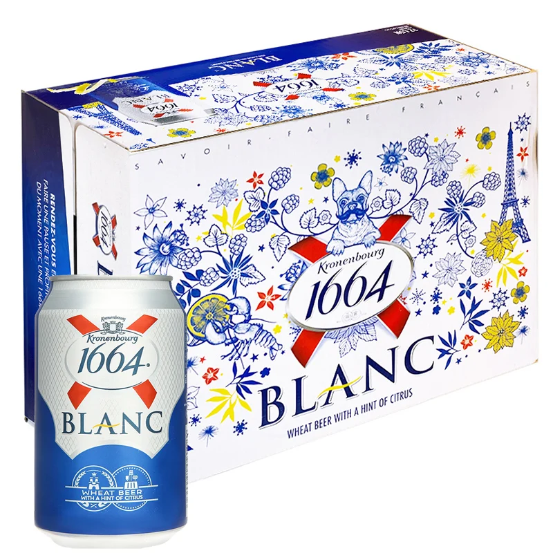 Thùng 24 lon bia Blanc 1664 330ml