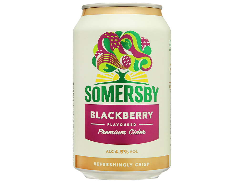 Nước táo lên men Somersby Blackberry vị mâm xôi lon 330ml