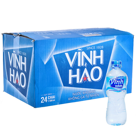 Thùng Nước Vĩnh Hảo 500ml (24 chai/Thùng)