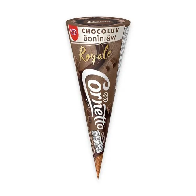 Kem ốc quế socola hạnh nhân Wall's Cornetto Royale Chocoluv 88g